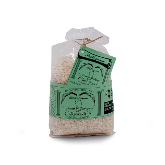 riso carnaroli in busta da 500 grammi prodotto in Sardegna dall'azienda Risoristano e venduto da Buono!
