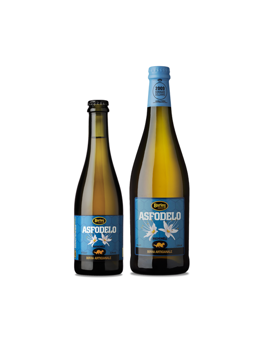 bottiglie di birra artigianale asfodelo prodotta dal birrificio Barley e venduta da Buono!