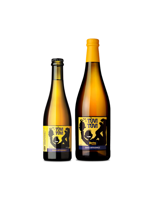 bottiglie di birra artigianale bionda Tivu Tivu prodotta dal birrificio Barley e venduta da Buono!
