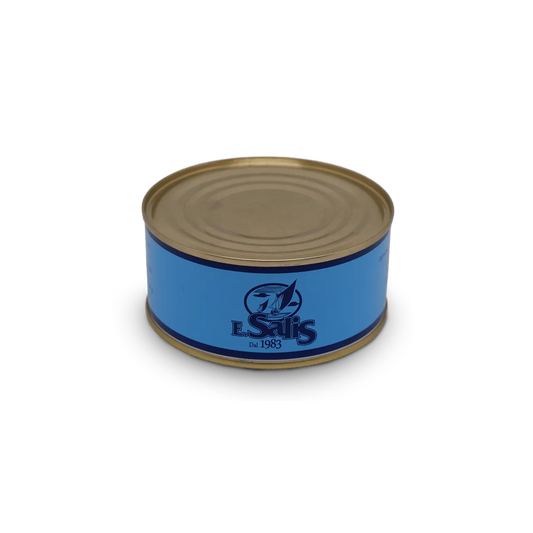 scatolette di latta di buzzonaglia di tonno fresco prodotte artigianalmente da Efisio Salis e vendute da Buono!