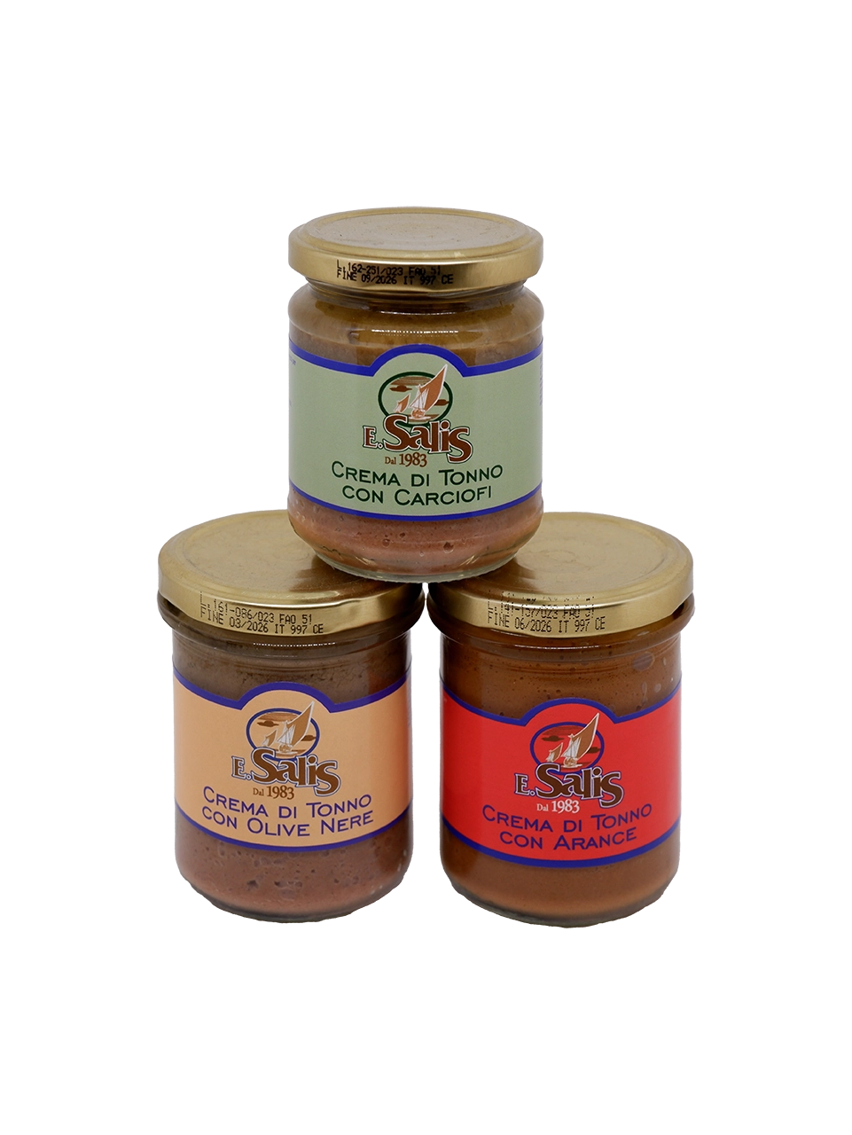 Barattoli di crema spalmabile al tonno prodotti da Efisio Salis e venduto da Buono!