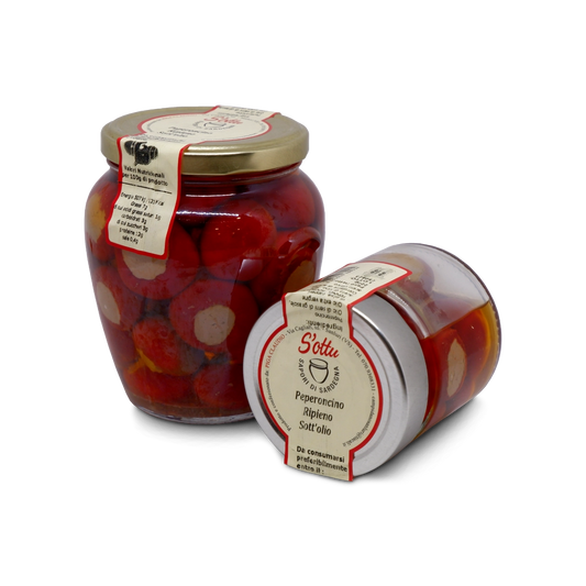 Peperoncini ripieni sott'olio artigianali S'Ottu