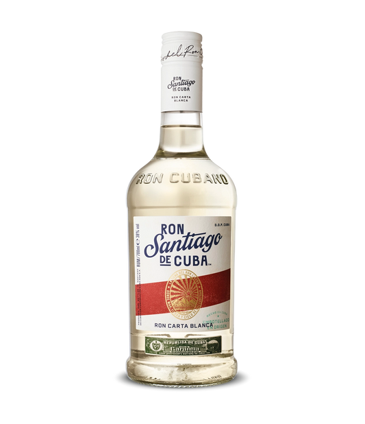 bottiglia di rum chiaro ron Santiago de Cuba carta blanca venduto in Buono!