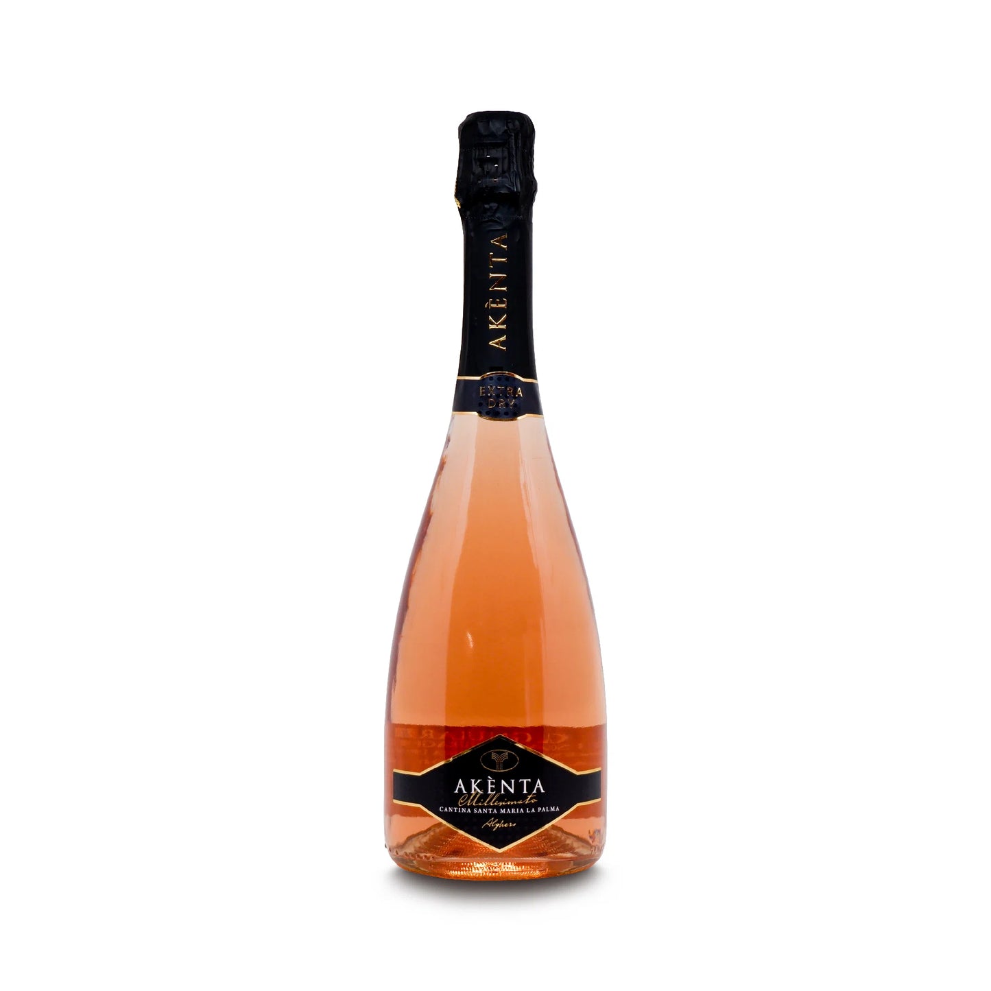 bottiglia di vino spumante extra dry akenta rosè prodotto dalla cantina santa maria la palma disponibile su Buono!