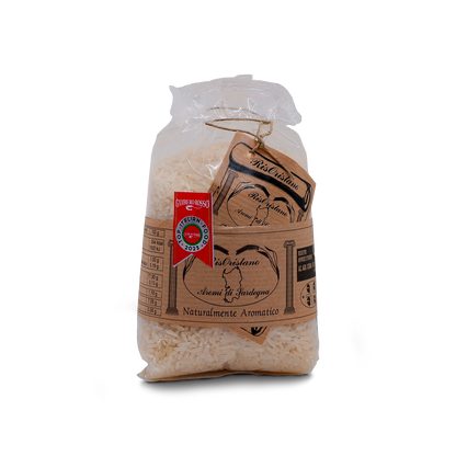 riso Thai profumato in busta da 500 grammi prodotto in Sardegna dall'azienda Risoristano e venduto da Buono!