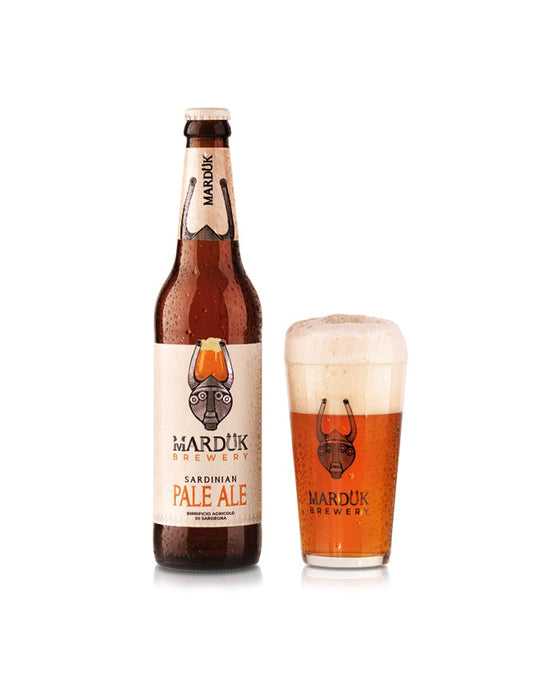 bottiglia e boccale di birra artigianale Pale Ale prodotta dal birrificio Marduk e venduta da Buono!