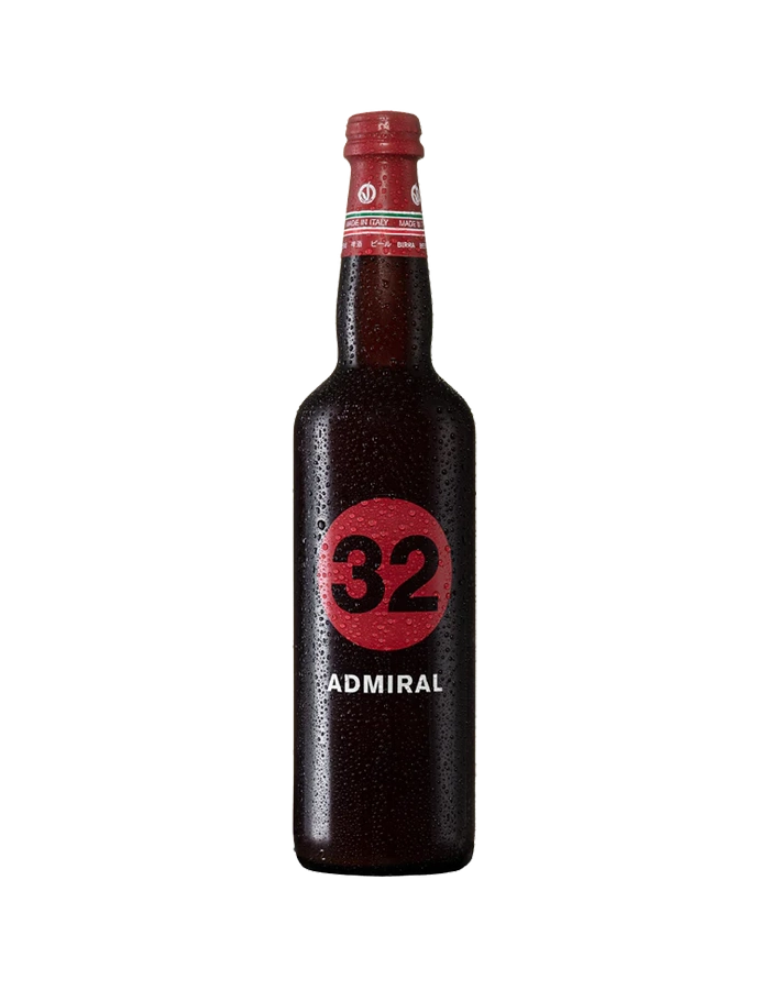 bottiglia di birra rossa doppio malto Admiral prodotta dal micro birrificio 32 Via Dei Birrai e venduta da Buono!