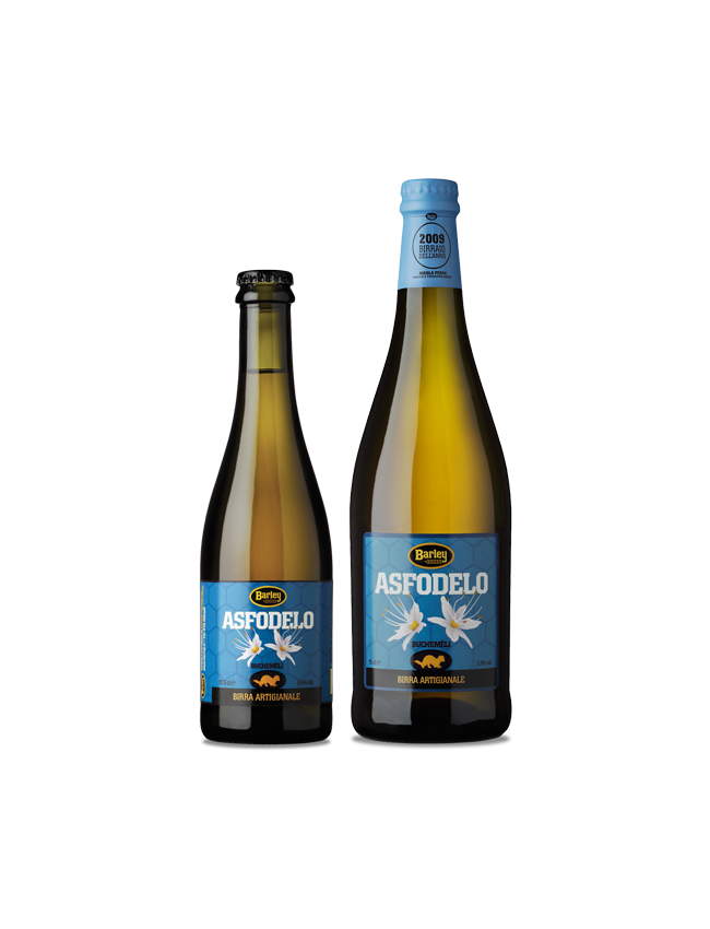 bottiglie di birra artigianale asfodelo prodotta dal birrificio Barley e venduta da Buono!