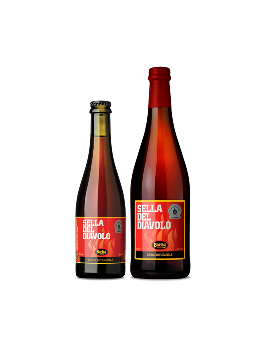 bottiglie di birra artigianale ambrata Sella Del Diavolo del birrificio Barley e vendute da Buono!