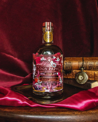 Bottiglia di rum don papa port cask con etichetta rossa venduta da Buono!