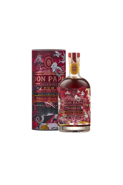 Bottiglia di rum don papa port cask con etichetta rossa venduta da Buono!