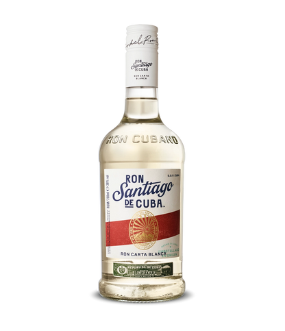 bottiglia di rum chiaro ron Santiago de Cuba carta blanca venduto in Buono!