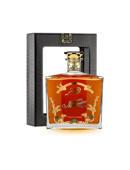 bottiglia e astuccio di rum ron millonario xo venduto da buono!