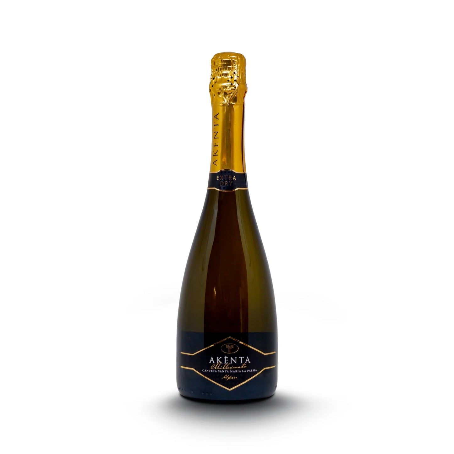 bottiglia di vino spumante akenta millesimato extra dry da 750ml prodotto dalla cantina Santa Maria La Palma di Alghero disponibile su Buono!