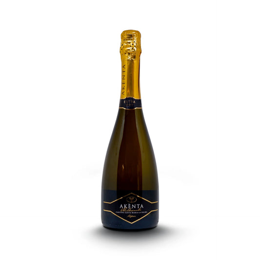 bottiglia di vino spumante akenta millesimato extra dry da 750ml prodotto dalla cantina Santa Maria La Palma di Alghero disponibile su Buono!